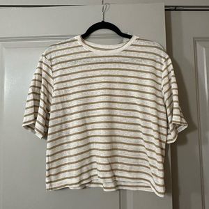Universal Threads Cropped Striped Tee